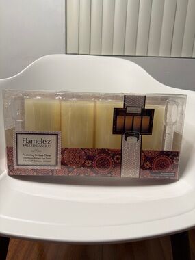 Flameless 4-Pack Ivory LED Candles with 5-Hour Timer